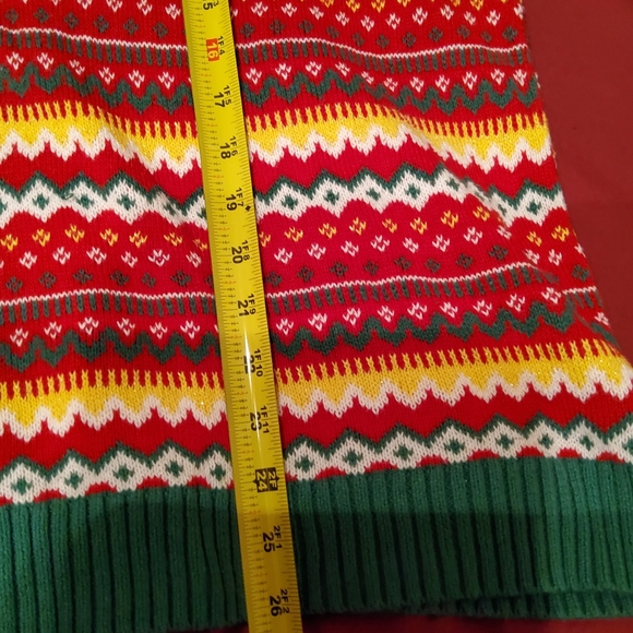 Holiday sweater EUC, Sz L, comfy cotton, roomy chest 44", L 26" - Picture 5 of 9